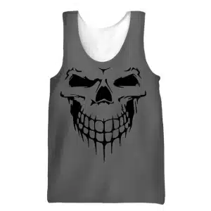 Black Dripping Skull Logo Workout Men's Tank Top