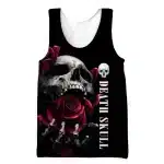 Death Skull Red Roses Bodybuilding Men's Tank Top