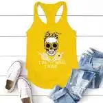 I Do What I Want Sunflower Skull Women's Tank Top