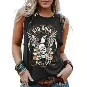 Kid Rock Motor City Eagle Skull Women's Tank Top