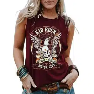 Kid Rock Motor City Eagle Skull Women's Tank Top