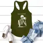 People Are Stupid Skeleton Drinking Women's Tank Top