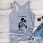 People Are Stupid Skeleton Drinking Women's Tank Top