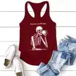 People Are Stupid Skeleton Drinking Women's Tank Top