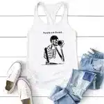 People Are Stupid Skeleton Drinking Women's Tank Top