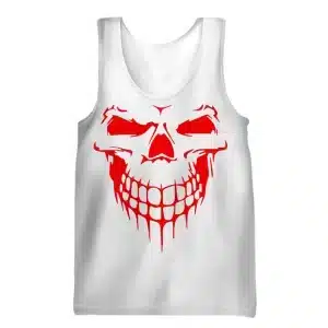 Red Dripping Skull Logo Bodybuilding Men's Tank Top