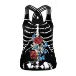 Skeleton Ribcage Roses & Butterflies Women's Tank Top