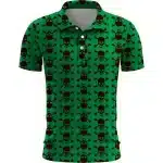 Skull Crossbones Pattern Golf Men’s Polo Shirt