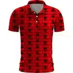 Skull Crossbones Pattern Golf Men’s Polo Shirt