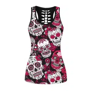 Sugar Skull Roses Day of the Dead Women's Tank Top