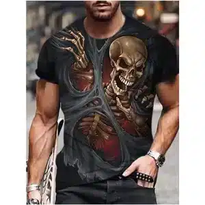 Anatomical Horror Ripping Skeleton Dope Men’s T-Shirt