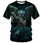 Angel of Death Skeleton Bard Playing Dope Men's T-Shirt