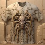 Archaic Demon Skull Carving Scary Men's T-Shirt