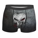 Battle-Scarred The Punisher Skull Men's Boxer Briefs