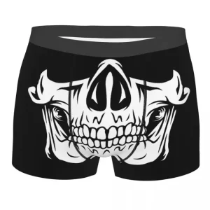 Black Horned Skull Mouth Men’s Underwear