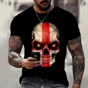 Bloodline Division Red Cross Skull Dope Men’s T-Shirt