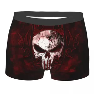 Bloody Fog The Punisher Skull Emblem Men's Boxers