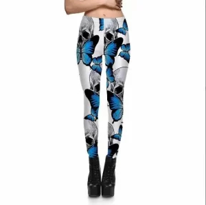 Butterfly Skulls Print Exercise Women’s Leggings