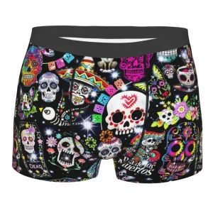 Calavera Sugar Skulls Shining Icons Men's Boxer Briefs