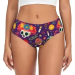 Cartoon Calavera Skull Halloween Icons Sexy Panties