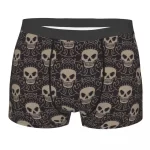 Classic Gothic Skull Ornate Swirls Men's Boxers