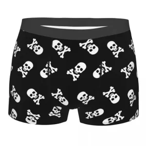 Classic Pirate Skull Crossbones Emblem Men's Boxers