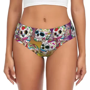 Colorful Calavera Skull All-Over Print Sexy Panties