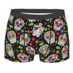 Colorful Calavera Skulls Fiesta Pattern Men’s Underwear