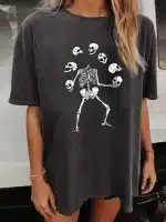 Dancing Skeleton Juggling Skulls Women’s T-Shirt