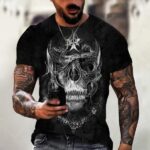 Dark Enigma Pentagram Octopus Skull Men’s T-Shirt