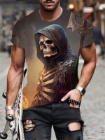 Dark Guardian Grim Reaper Skeleton Dope Men's T-Shirt