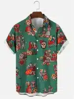 Day of the Dead Dancing Skeleton Men’s Hawaiian Shirt