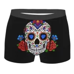 Day of the Dead Intricate Calavera Skulls Male Boxers