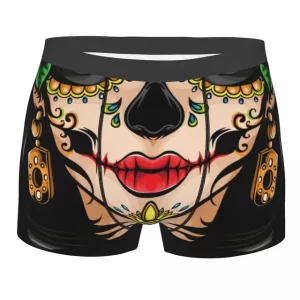 Day of the Dead Lady Sugar Skull Men's Boxer Briefs