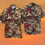 Day of the Dead Skull Catrina Men’s Hawaiian Shirt