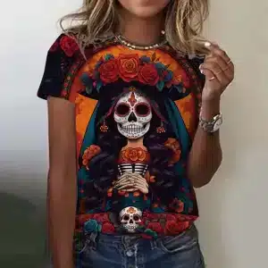 Day of the Dead Sugar Skull Bride Rose Women's T-Shirt