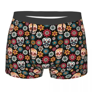 Day of the Dead Sugar Skulls Flower Men’s Underwear