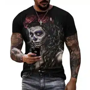 Day of the Dead Woman Sugar Skull Men’s T-Shirt