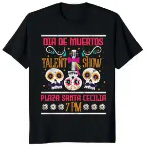 Dia de Muertos Talent Show Skull Poster Men’s T-Shirt