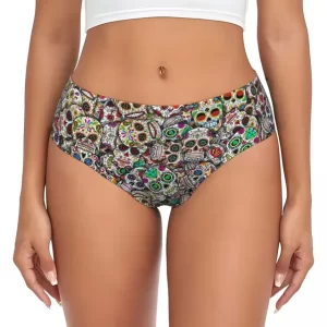 Eclectic Mosaic Sugar Skull Art Women’s Underwear