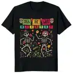 Festive Dia de los Muertos Skeleton Lively Men’s T-Shirt