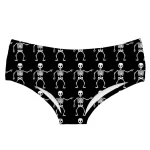 Funny Dancing Skeletons Print Women's Underwear