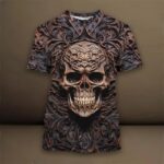 Gothic Bronze Roots Intricate Skull Dope Men's T-Shirt