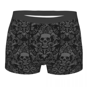 Gothic Intricate Skull Pattern Horror Men's Boxers