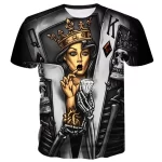 Gothic King and Queen Skeleton Card Men's T-Shirt