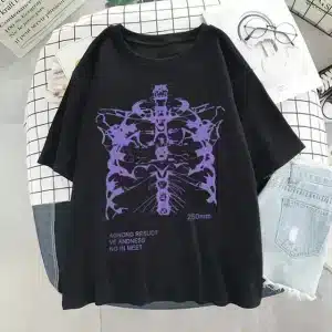 Gothic Rib Cage Skeleton Short Sleeve Women's T-Shirt