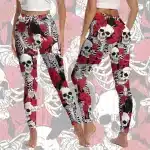 Gothic Rose & Skull All-Over Print Women’s Leggings