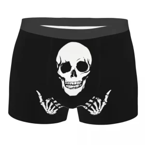 Gothic Skeleton Hands Thumbs Up Funny Boxer Briefs