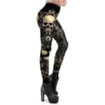 Gothic Skull Cyclops Lion Eye Print Women's Leggings