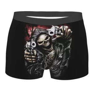 Grim Reaper Gunslinger Skull Black Men’s Underwear